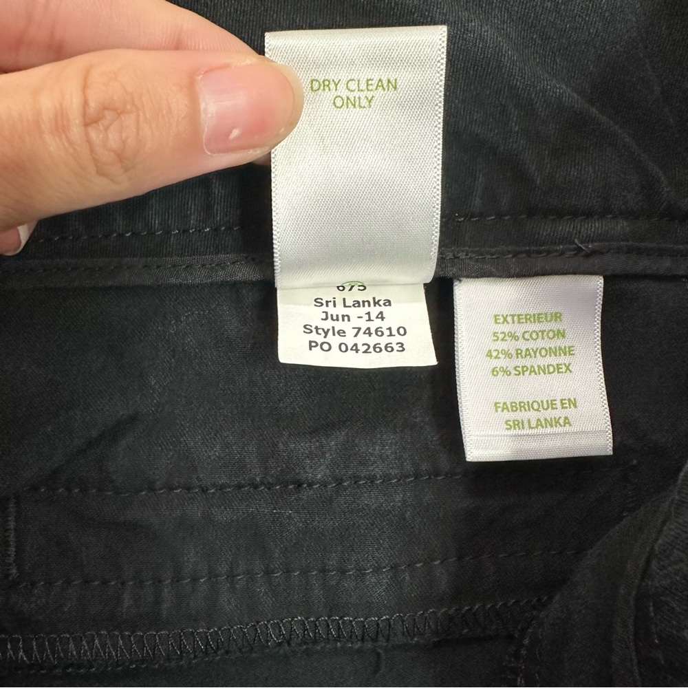 LILLY PULITZER black 2-Way Stretch Luxury Capri slim fit crop pants 2 - Picture 8 of 11